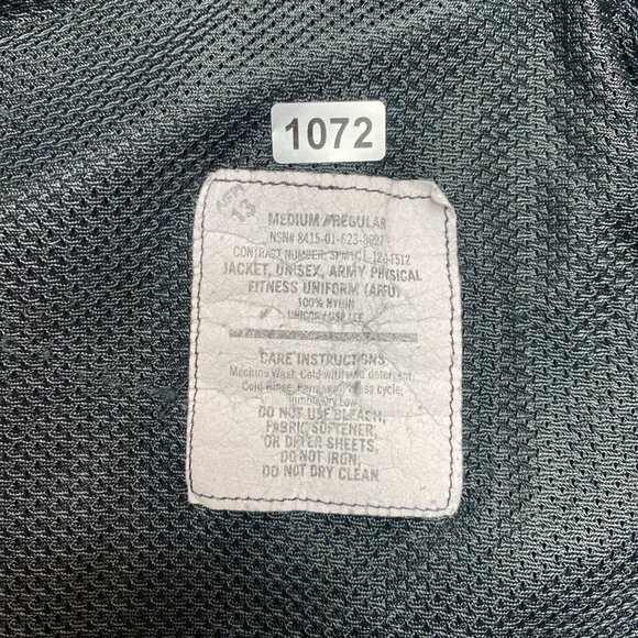 VINTAGE US Army Jacket Mens M Black/Yellow Full-Zip Track Uniform Nylon Active - Picture 6 of 10